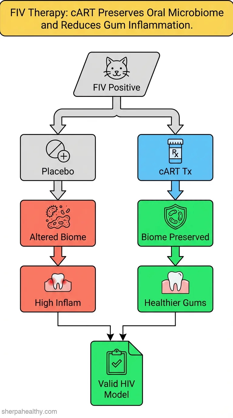 Impacts of Antiretroviral Therapy on the Oral Microbiome and Periodontal Health of Feline Immunodeficiency Virus Positive Cats.