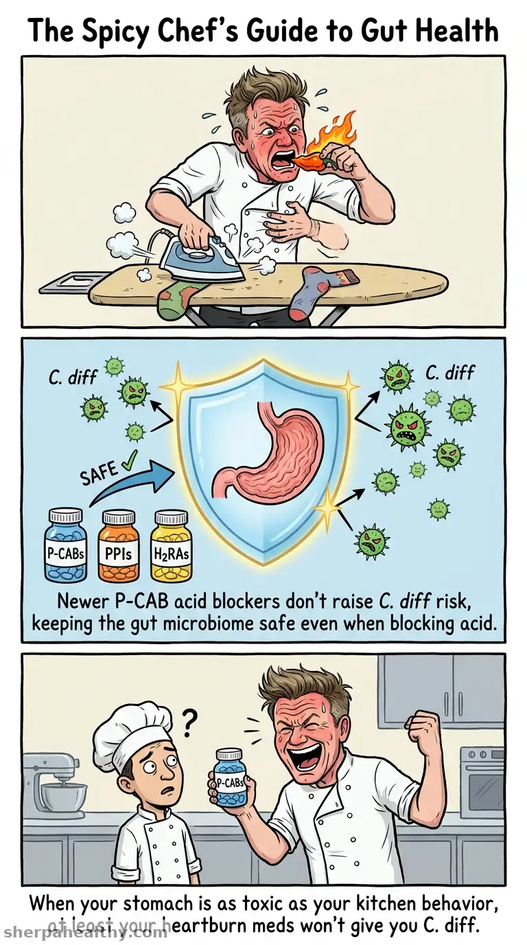 P-CABs Do Not Increase CDI Risk Relative to Other Acid-Lowering Drugs