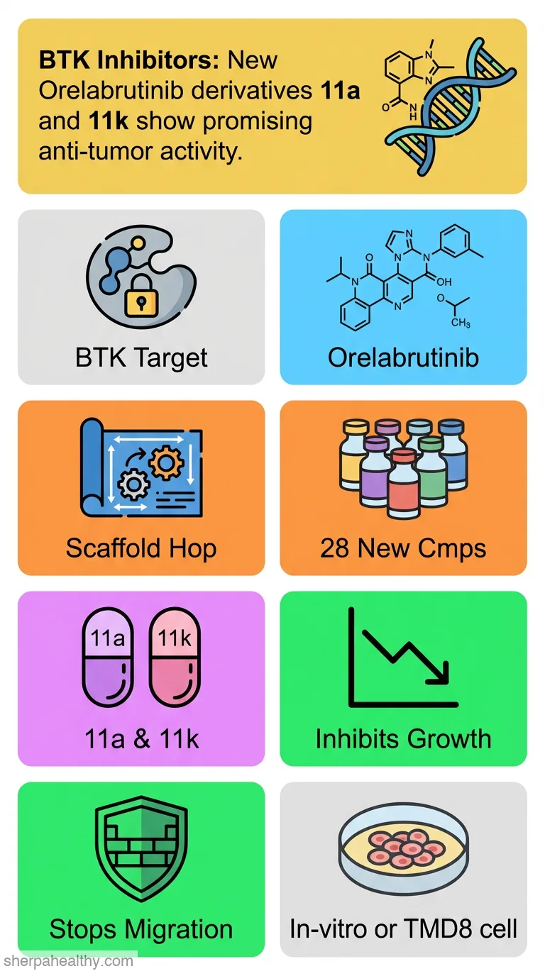 Design, synthesis and anti-tumor activity of BTK inhibitor Orelabrutinib derivatives.