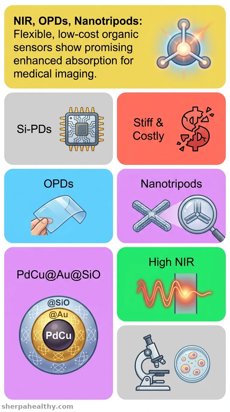 Enhanced Near-Infrared Organic Photodetectors Leveraging Core-Shell Nanotripods.