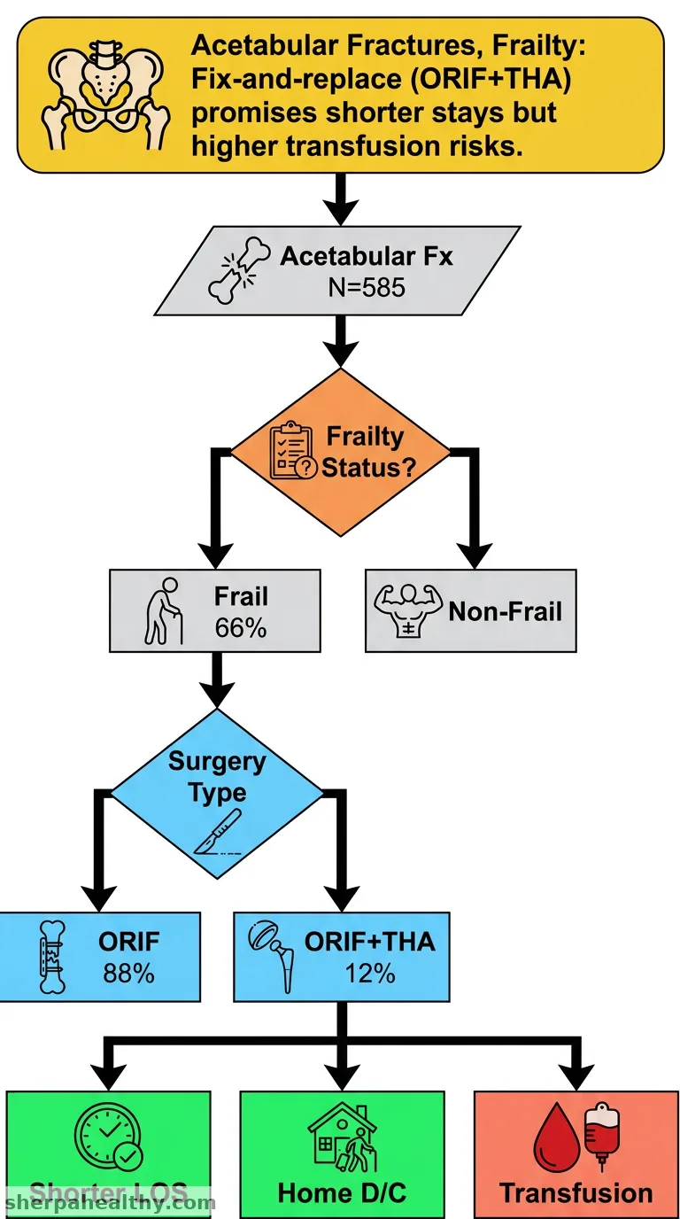 Is the "Fix-and-Replace" Method Associated With Higher Early Perioperative Risk Than Isolated Internal Fixation for Acetabular Fractures in Frail Patients?