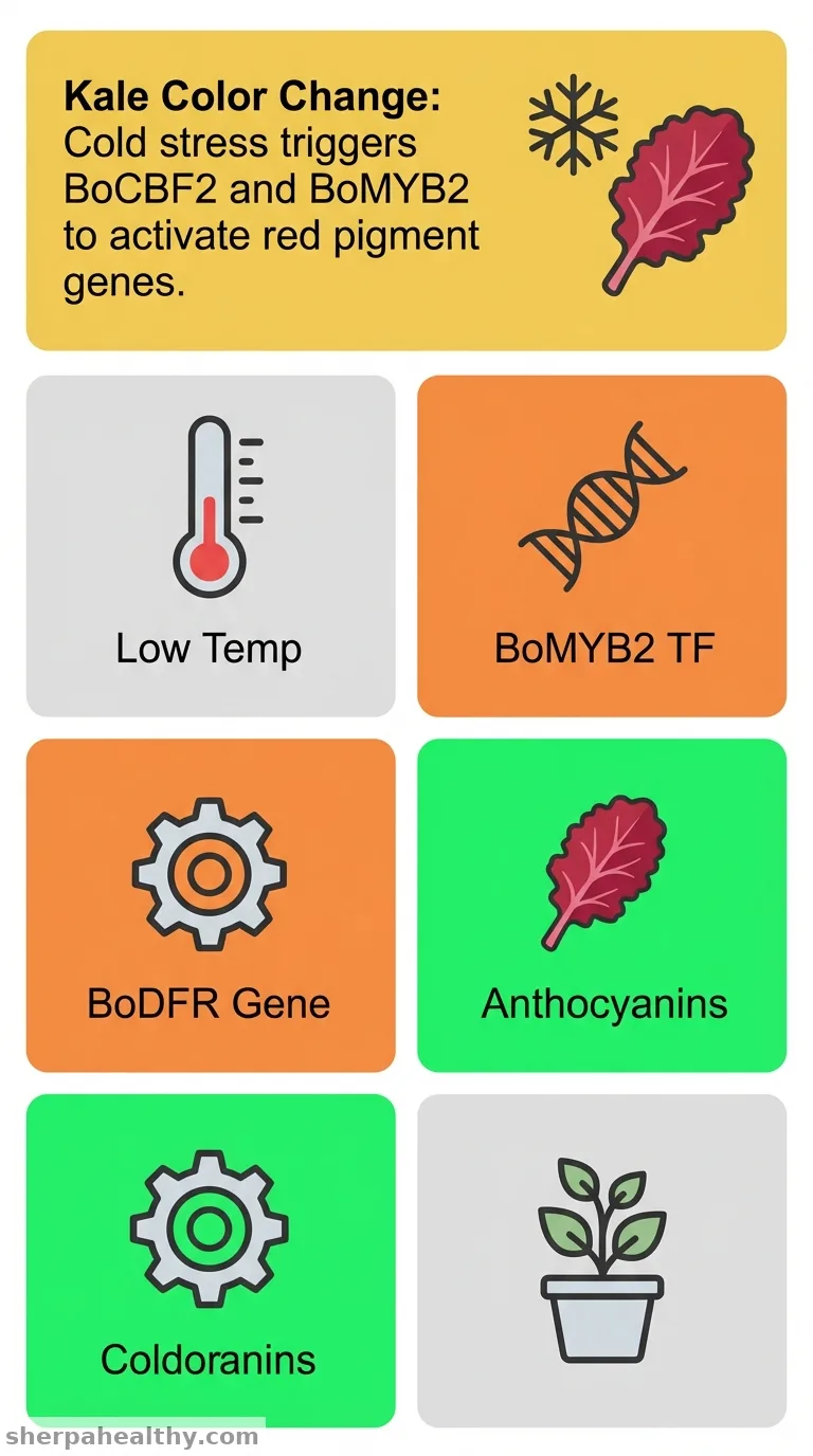 The reason for kale reddening in late autumn is BoCBF2/BoMYB2 synergistically regulates BoDFR expression.