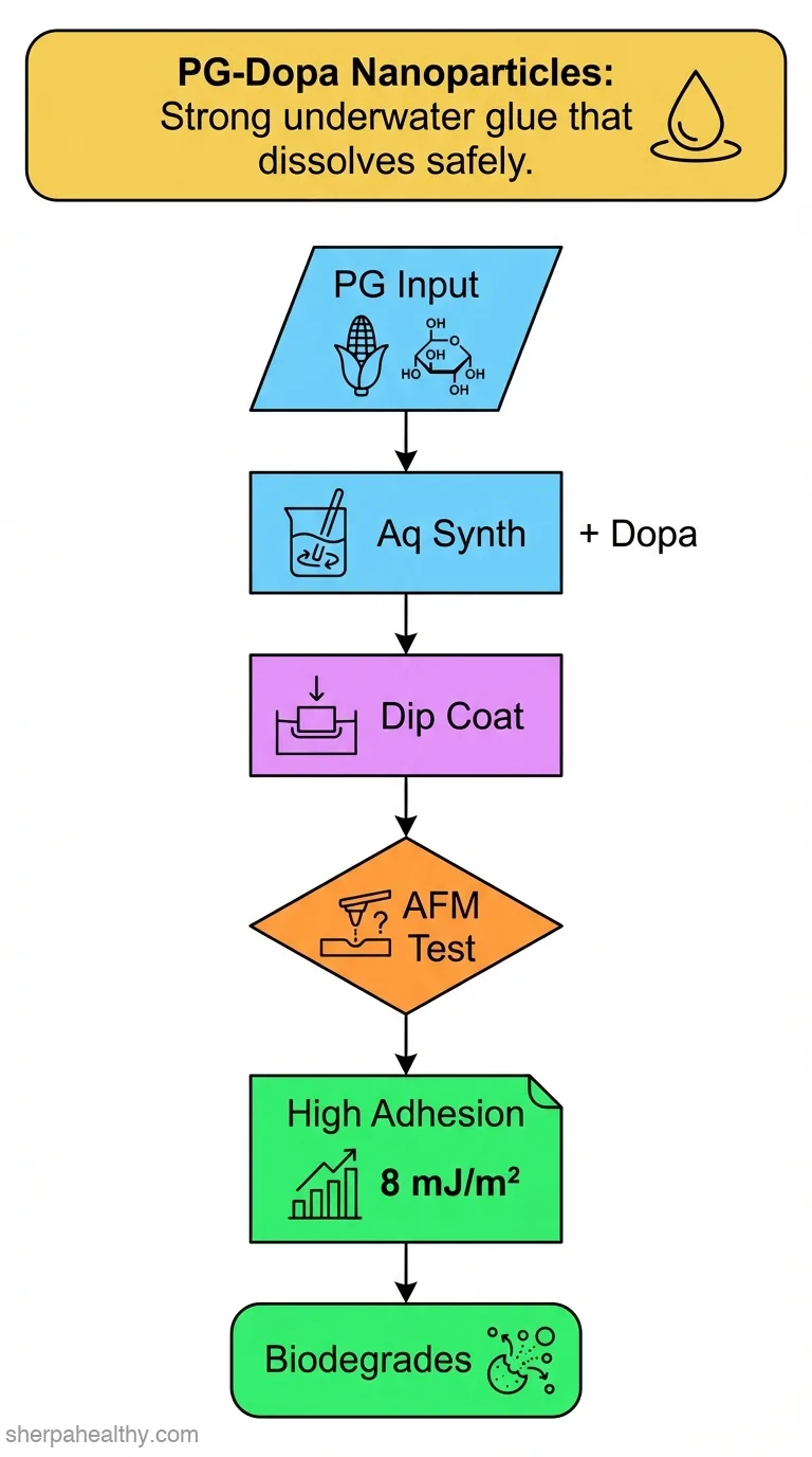 Hybrid phytoglycogen-dopamine nanoparticles as biodegradable underwater adhesives.