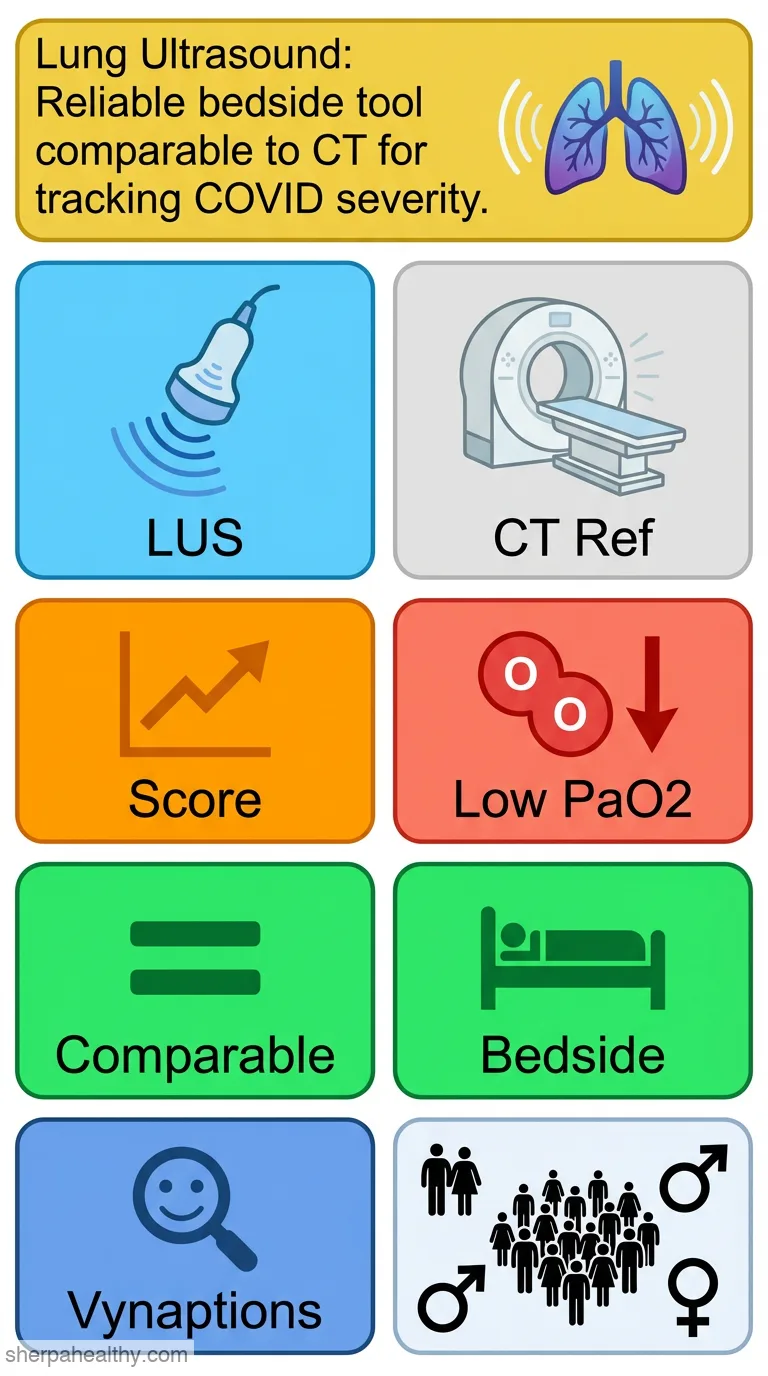The prognostic role of lung ultrasound in hospitalised patients with COVID-19. Correlation with chest CT findings and clinical markers of severity.