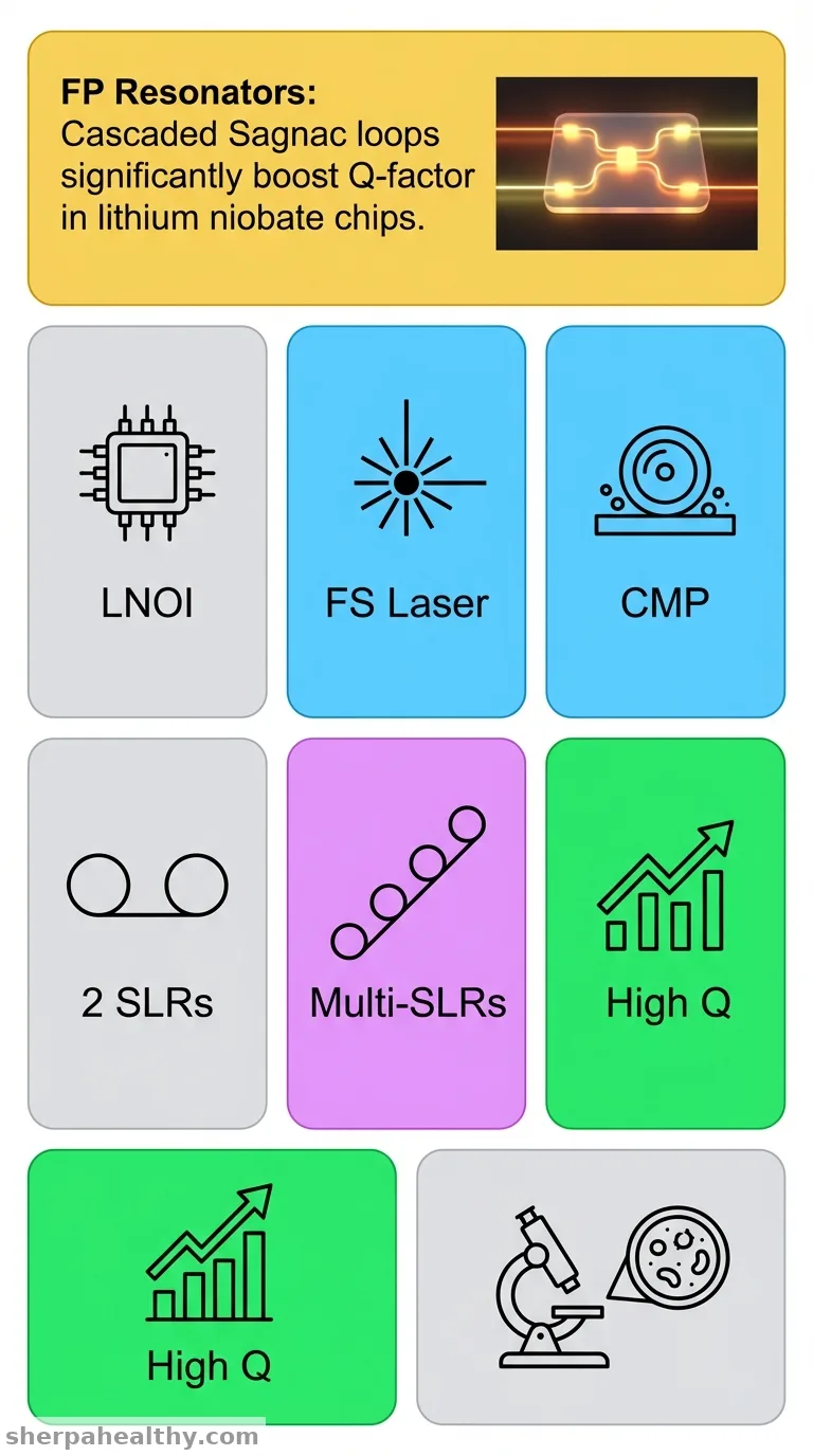 Integrated high-Q cascaded Fabry-Perot resonators based on lithium niobate Sagnac loop reflectors.