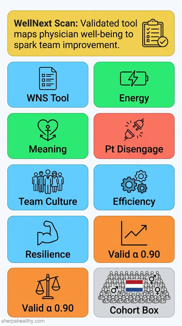 The WellNext Scan: Validity evidence of a new team-based tool to map and support physicians' well-being in the clinical working context.
