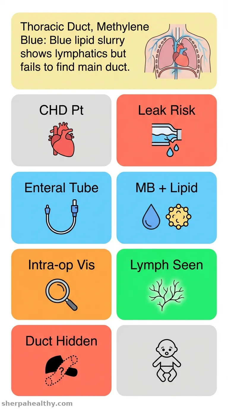 Enteral Administration of a Methylene Blue and 20% Lipid Emulsion Slurry to Aid in Diagnosis of Intraoperative Thoracic Duct Injury.
