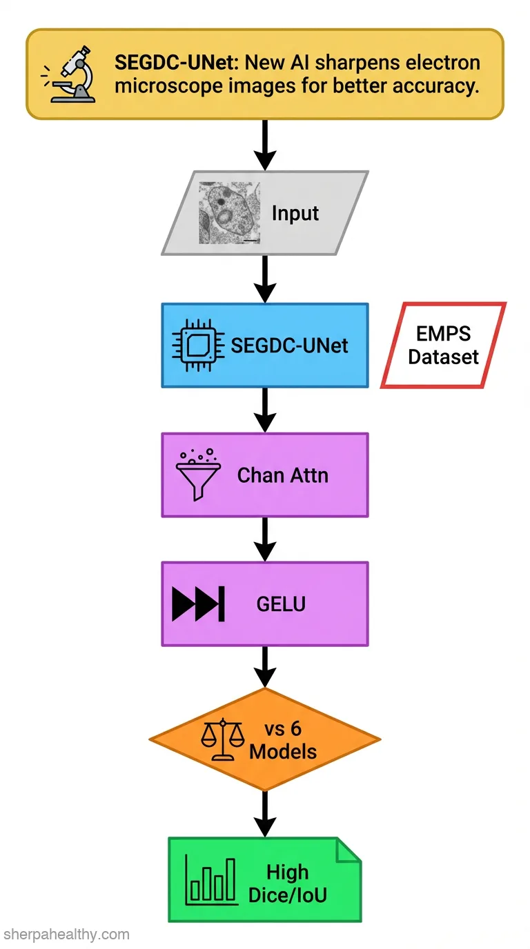 Research on the SEGDC-UNet electron microscope image segmentation algorithm based on channel attention mechanism.
