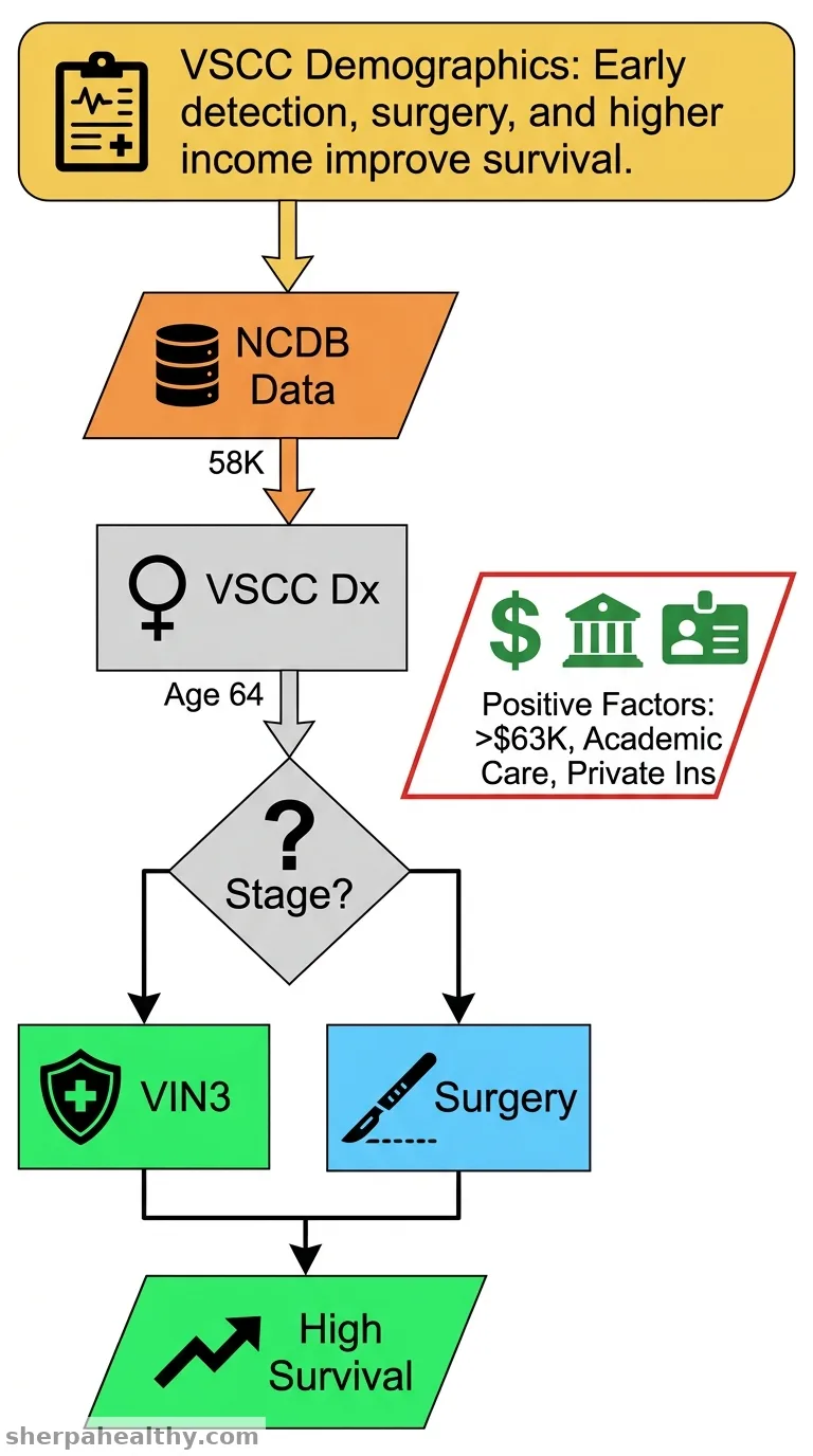 Patient demographic and prognostic factors of vulvar squamous cell carcinoma: A National Cancer Database Study.