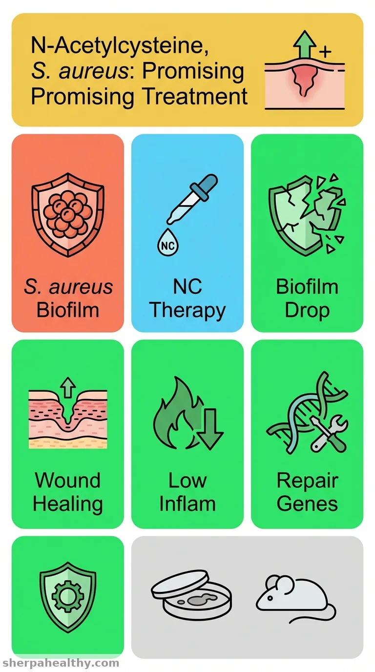 Unveiling the potential antibacterial action of acetylcysteine for managing Staphylococcus aureus wound infections: in vitro and in vivo study.