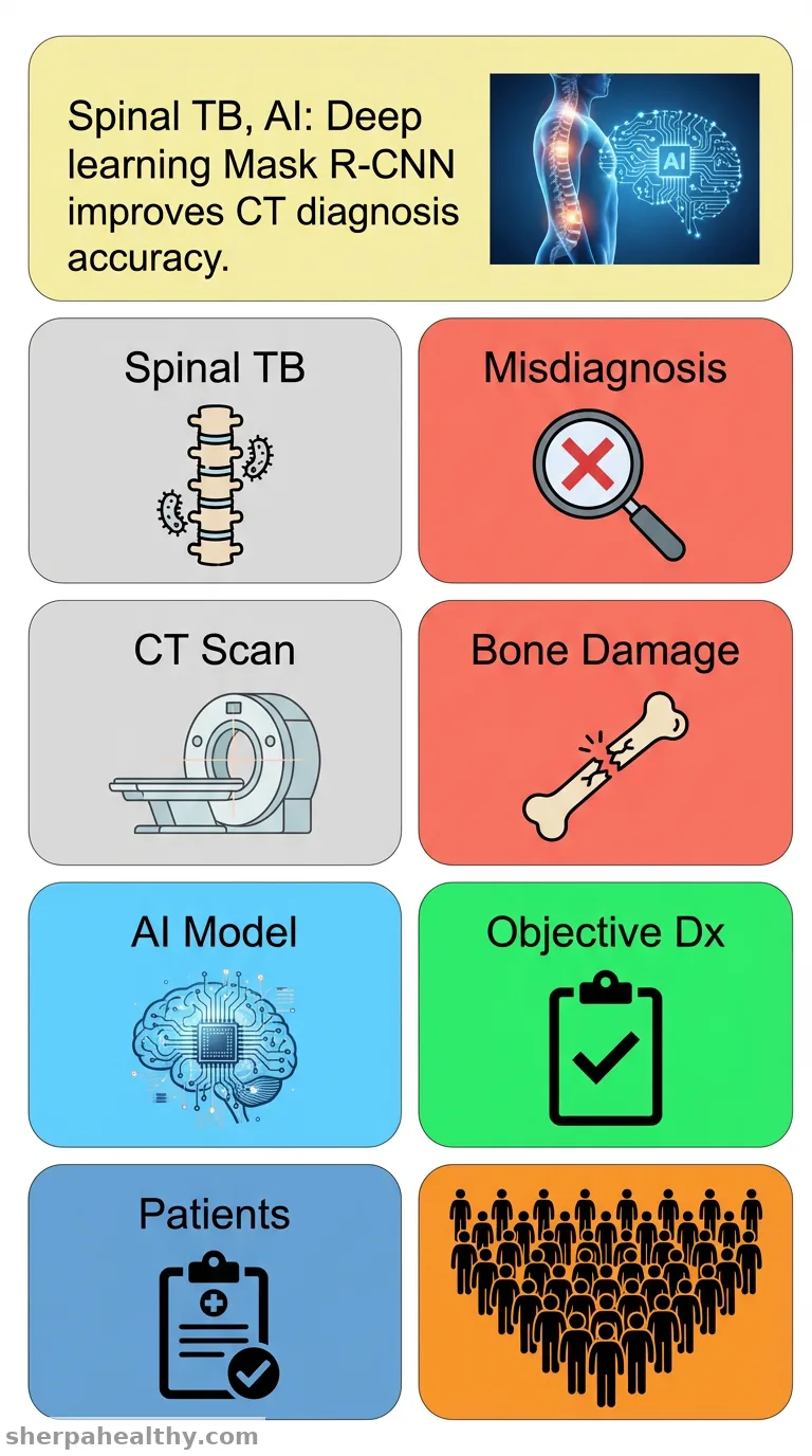 Mask R-CNN assisted diagnosis of spinal tuberculosis.