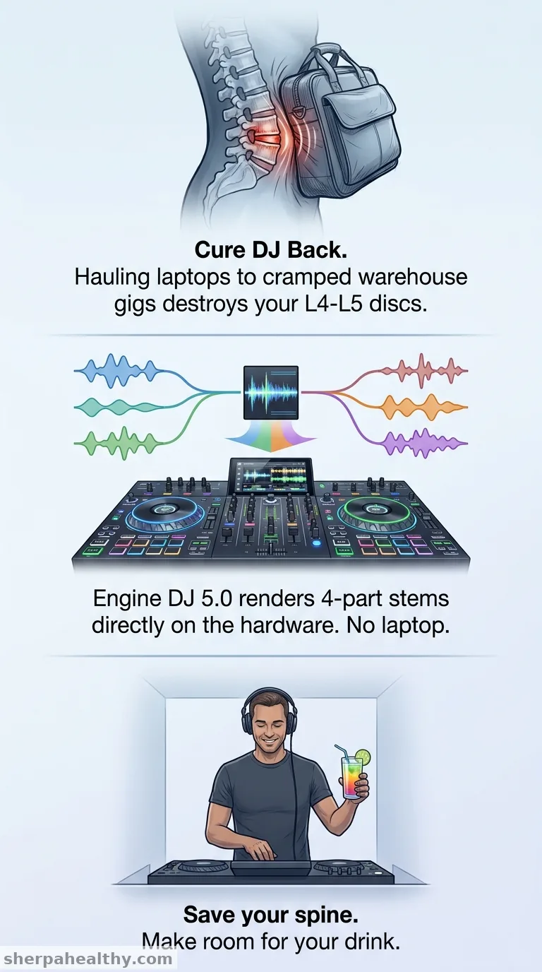 Engine DJ 5.0 just cut the laptop out of the stems equation
