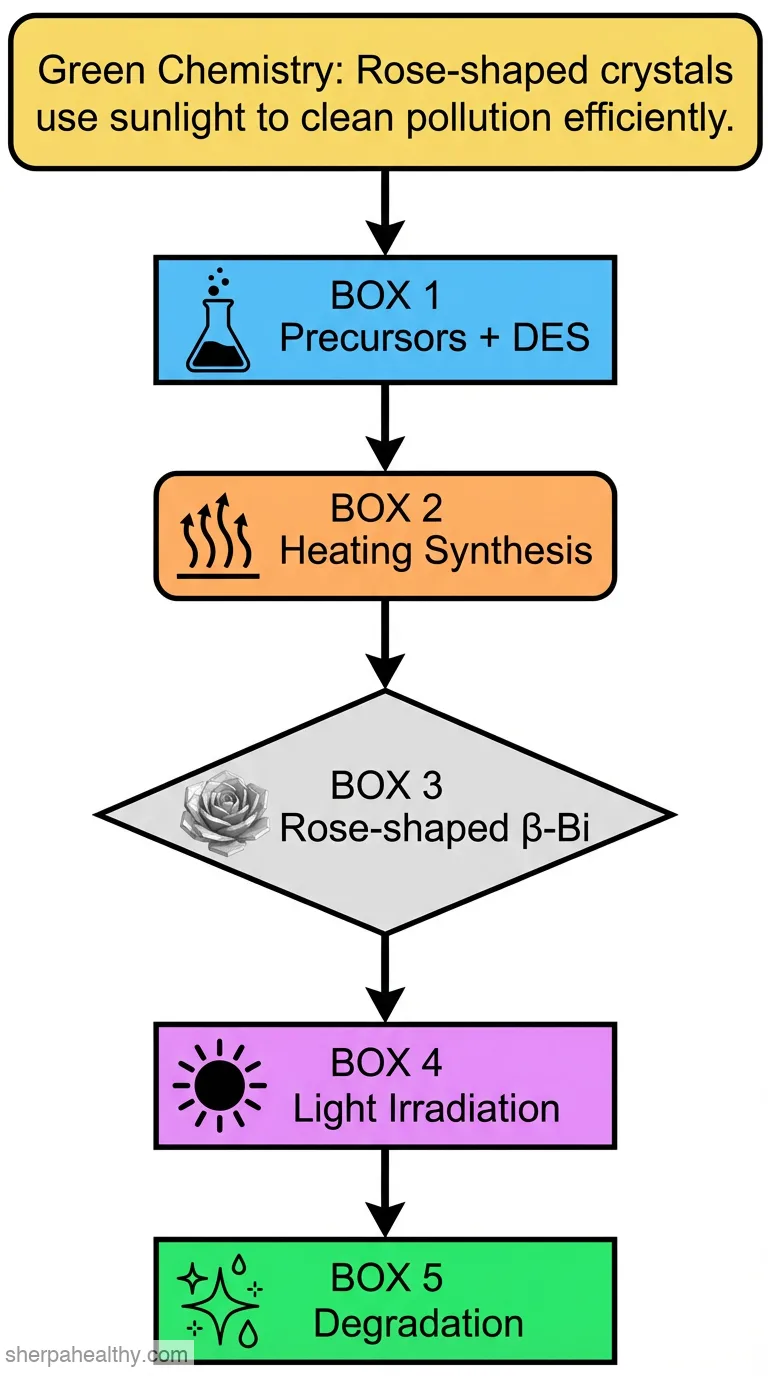 Green DES-mediated preparation of the rose-shaped S-scheme heterojunction photocatalyst (β-Bi