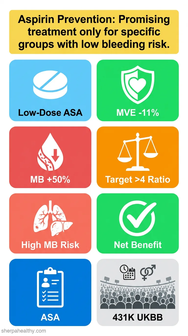 Balancing the risk of major bleeding against vascular disease risk in people without atherosclerotic disease.
