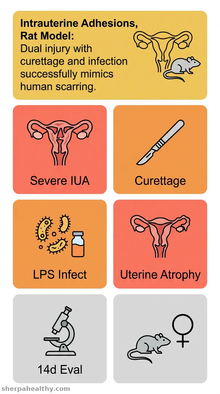 Establishment of a Rat Model for Intrauterine Adhesions via Dual Injury: Curettage and Infection.