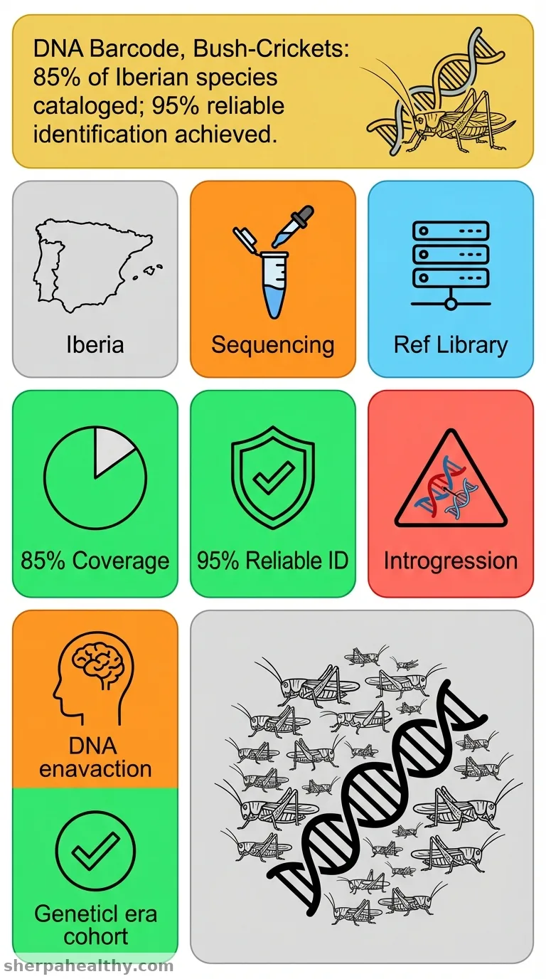 DNA barcode reference library of bush-crickets (Orthoptera, Tettigoniidae) from the Iberian Peninsula.