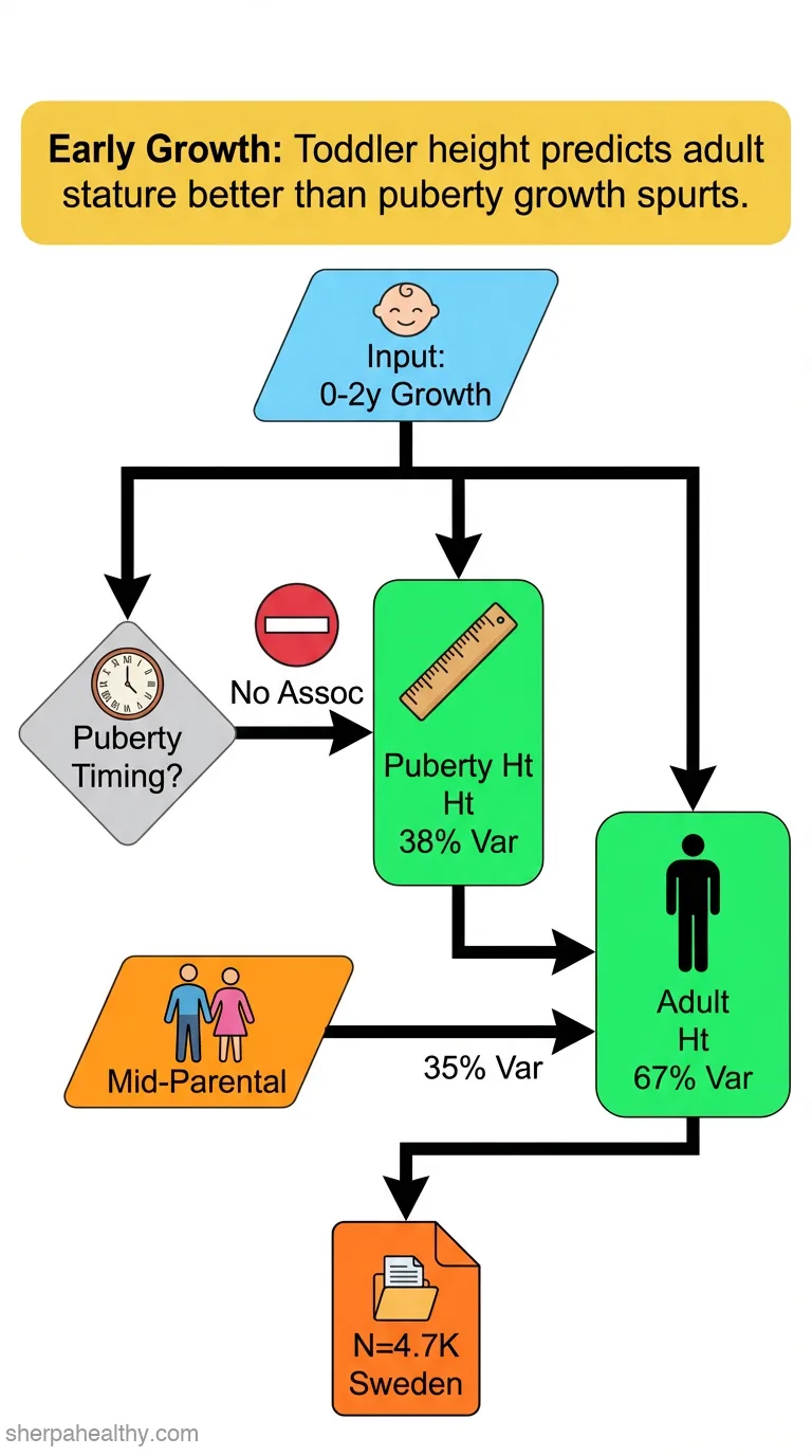 Early life growth is related to pubertal growth and adult height - a QEPS-model analysis.