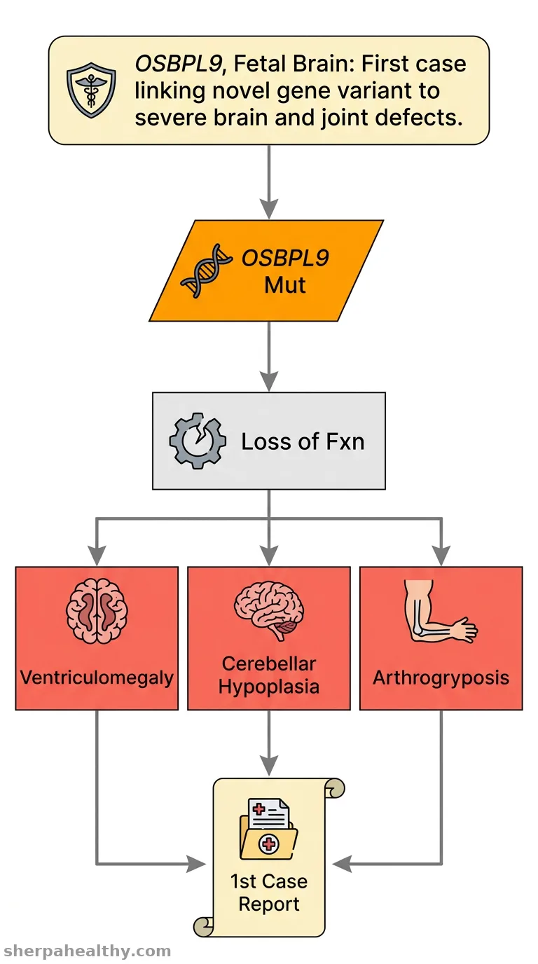 The First Known Case Report of a Novel Homozygous Nonsense Variant in the OSBPL9 Gene Associated With Fetal Cerebral Ventriculomegaly, Cerebellar Hypoplasia, and Arthrogryposis Multiplex.