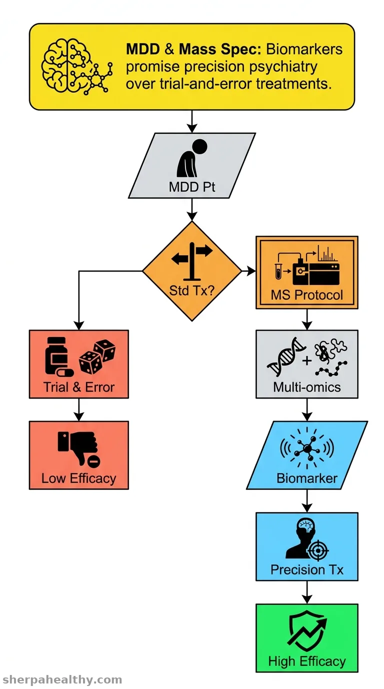 Mass spectrometry approaches for monitoring therapeutic response in major depressive disorder.