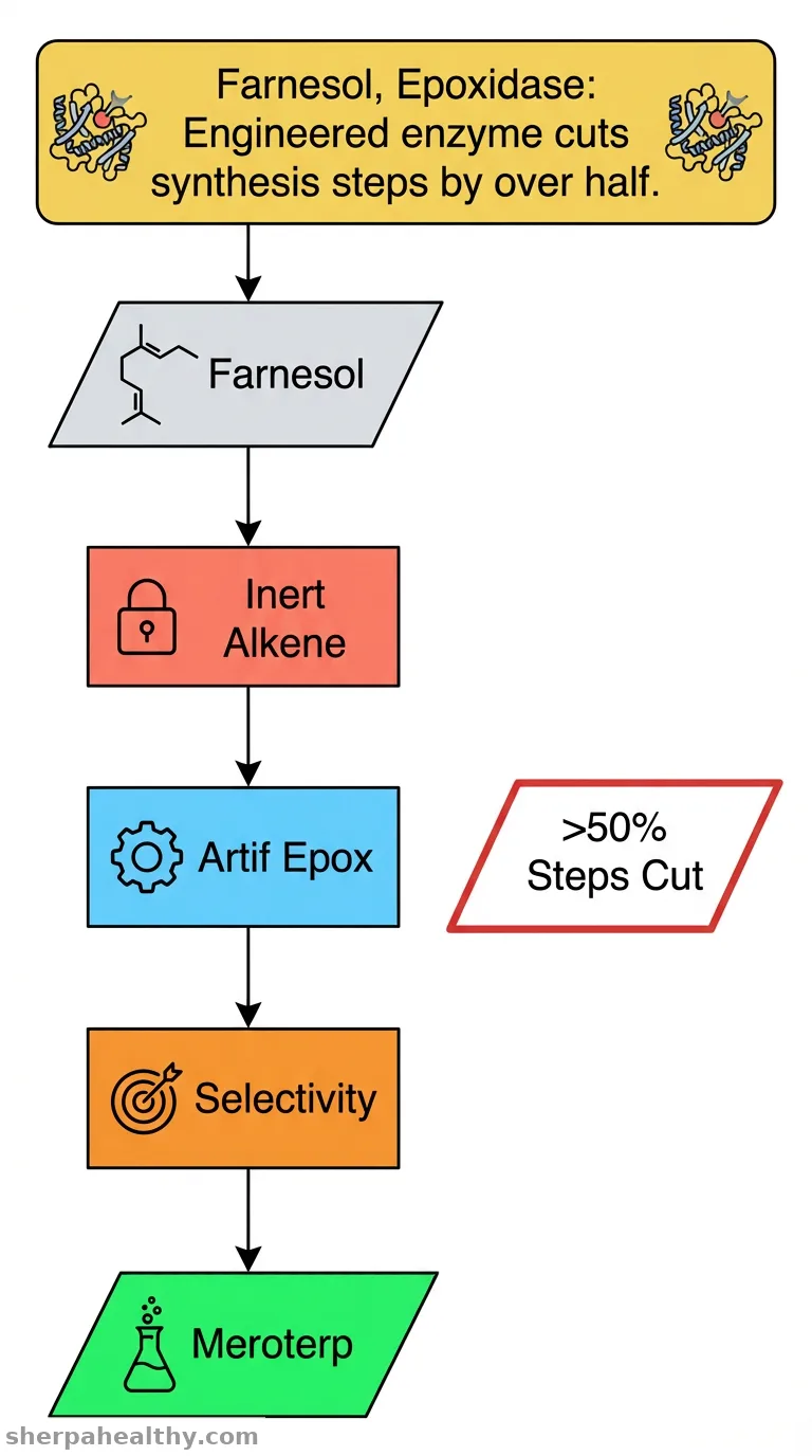 Artificial farnesol epoxidase enables a concise synthesis of meroterpenoids.