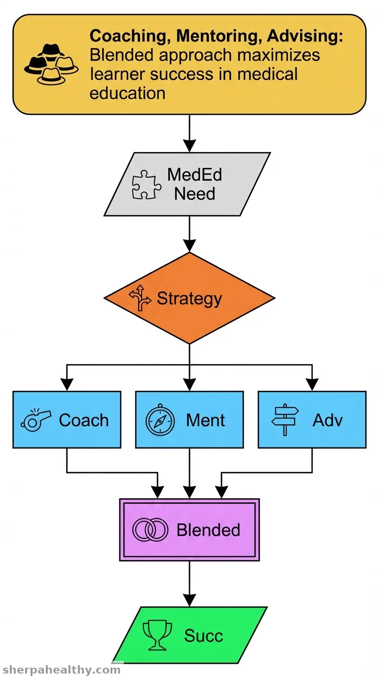 A blended approach: How to integrate coaching, mentoring, and advising as a medical educator.