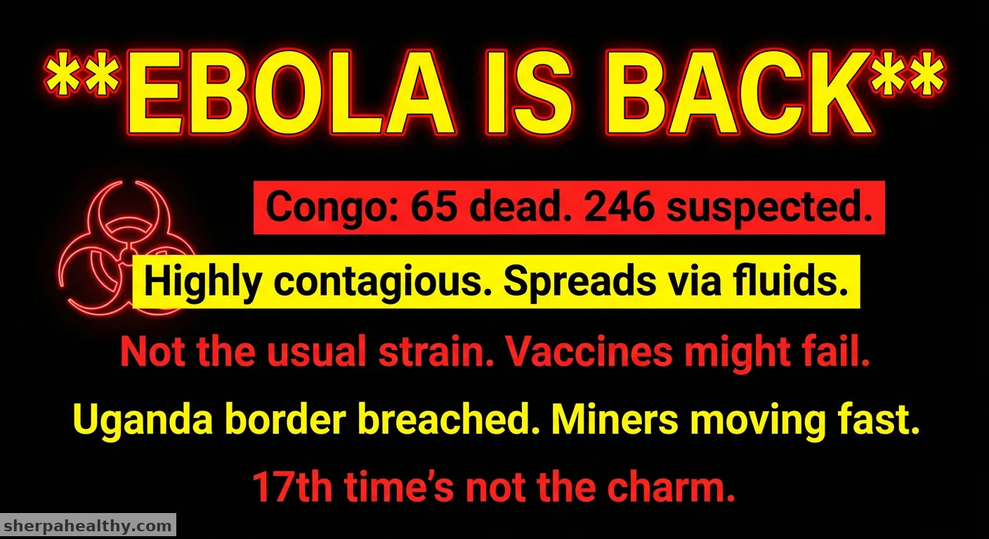 A new Ebola outbreak is confirmed in a remote Congo province, with 65 deaths recorded