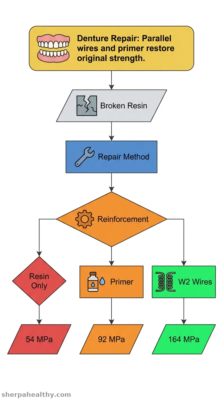 Effects of Reinforcement Materials and Mechanical Retention on the Flexural Strength and Deflection of Repaired Denture Base Resin.