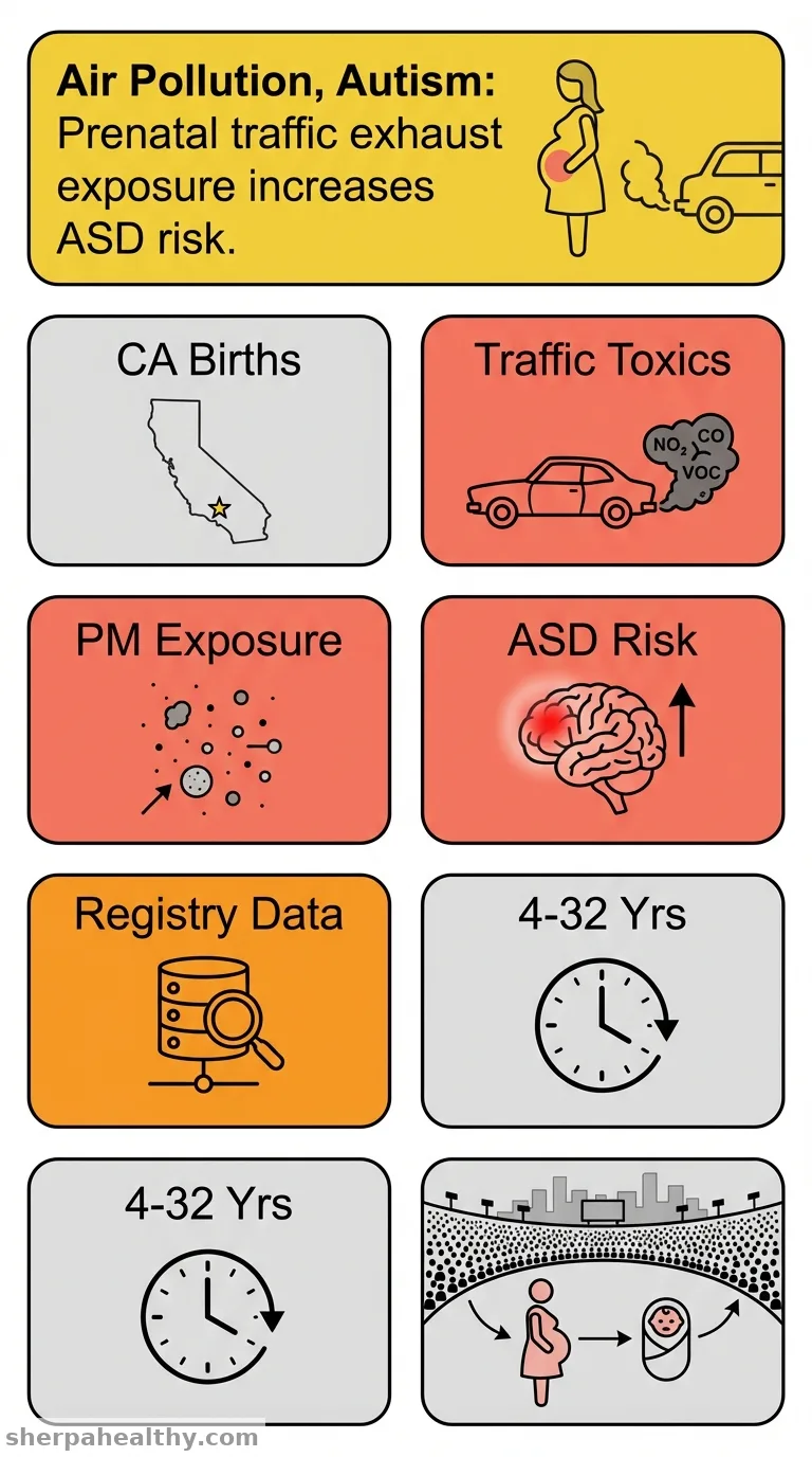 Prenatal exposure to criteria air pollution and traffic-related air toxics and risk of autism spectrum disorder: A population-based cohort study of California births (1990-2018).