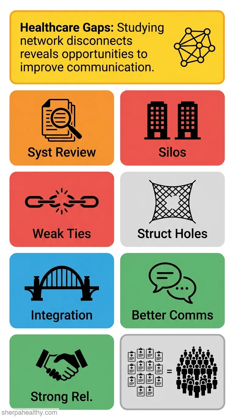 Between-group behaviour in health care: gaps, edges, boundaries, disconnections, weak ties, spaces and holes. A systematic review.