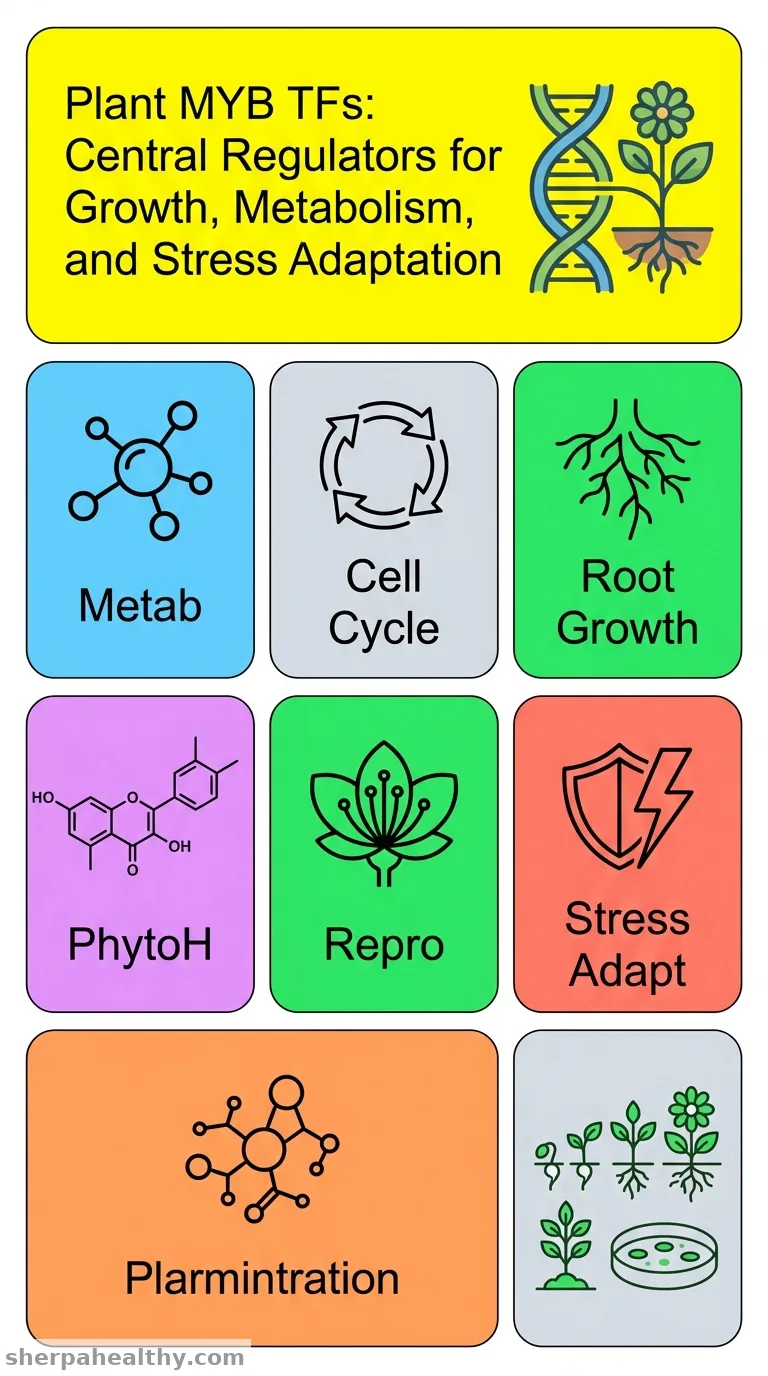 Diverse roles of MYB transcription factors in plants.