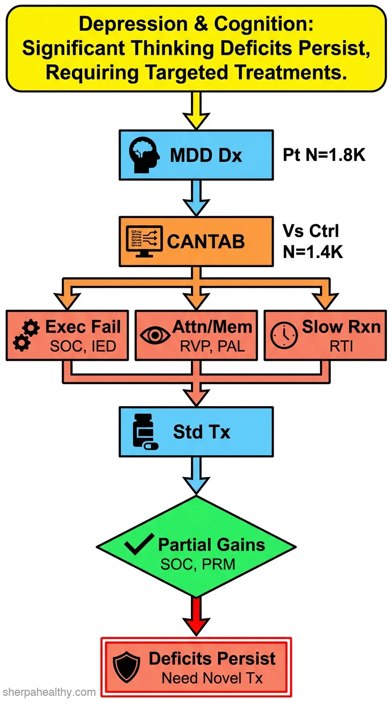 Assessment of cognitive domains in major depressive disorders using the Cambridge Neuropsychological Test Automated Battery (CANTAB): Systematic review and meta-analysis of cross-sectional and longitudinal studies.