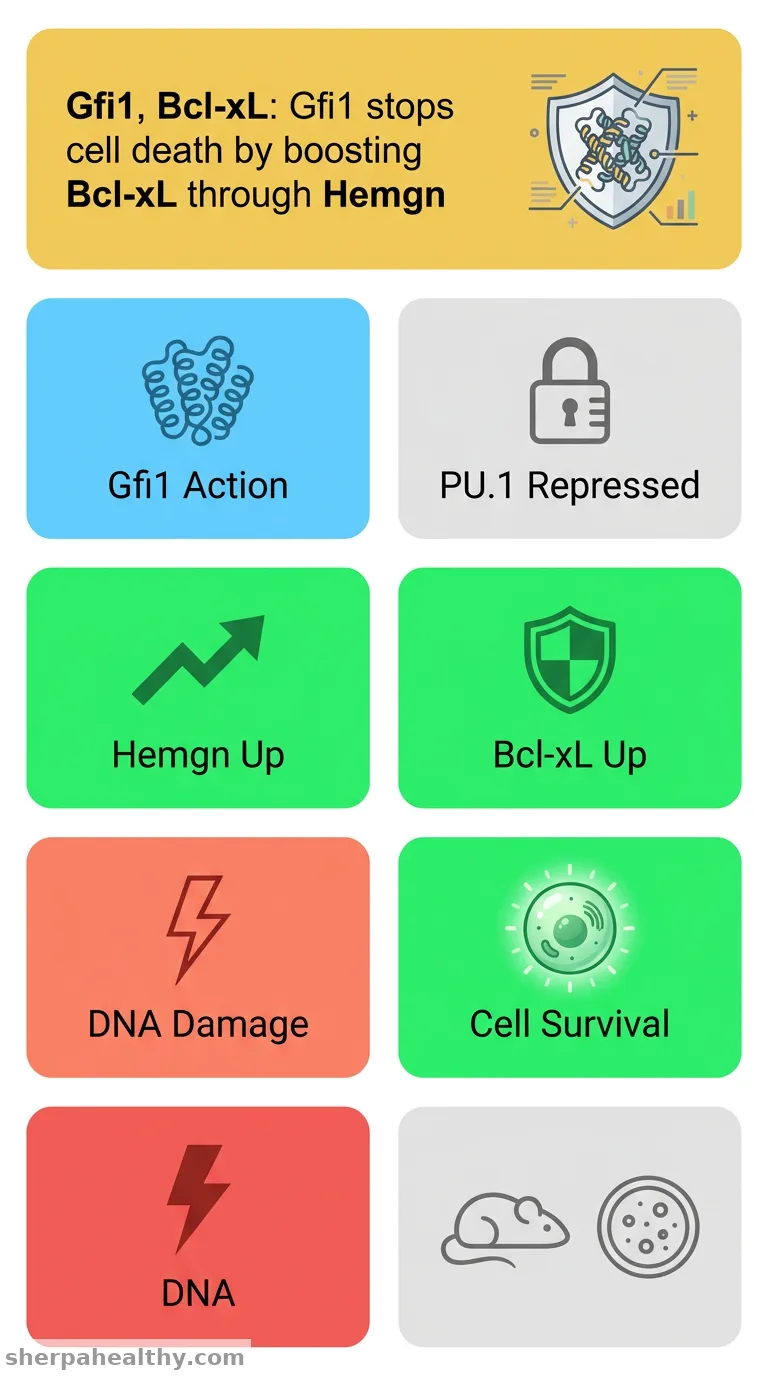 Bcl-xL is important for the antiapoptotic activity of Gfi1 and is upregulated by Gfi1 through hemgn.