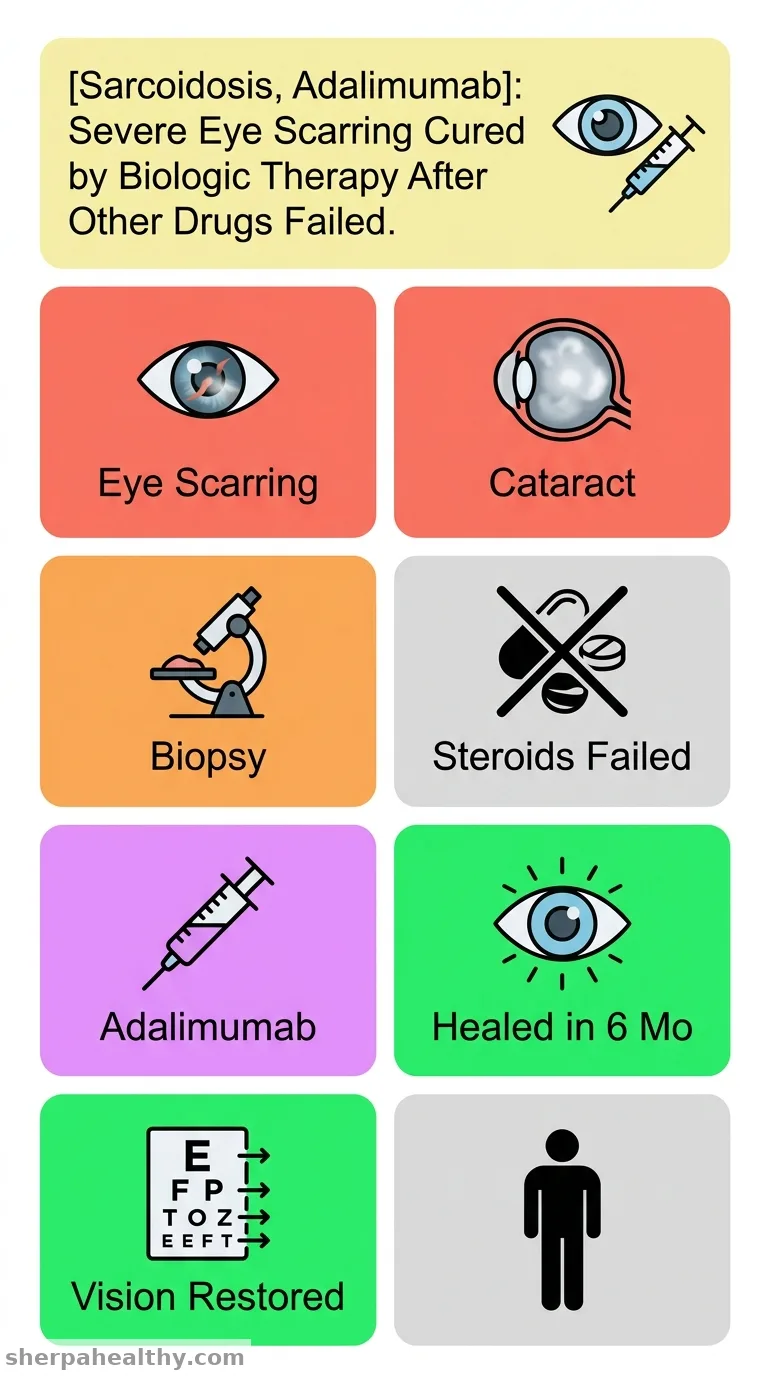 Sarcoid conjunctival granuloma responding to biological therapy.
