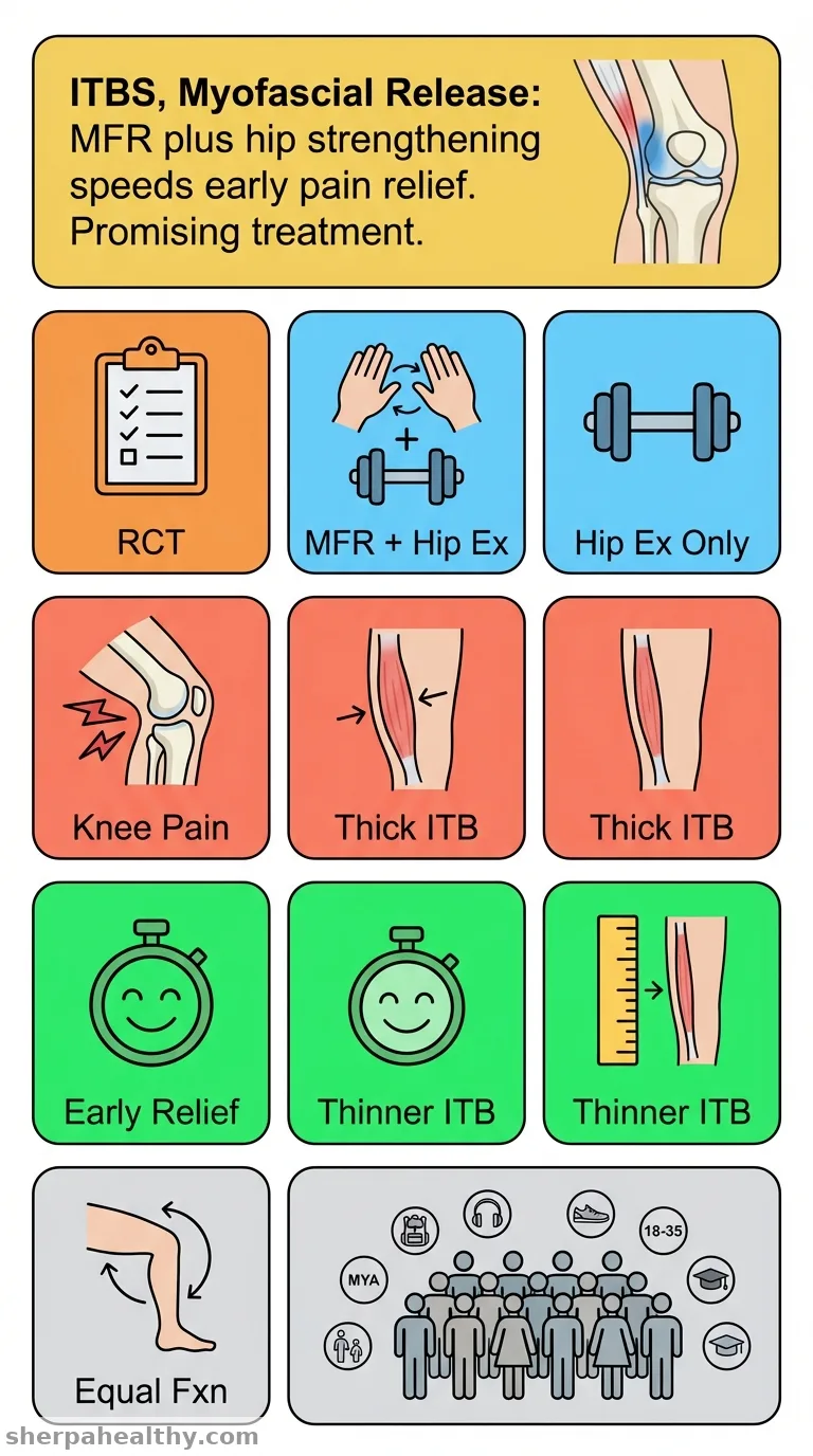 The combined effect of myofascial release and hip strength training on iliotibial band syndrome: A preliminary randomized controlled trial.