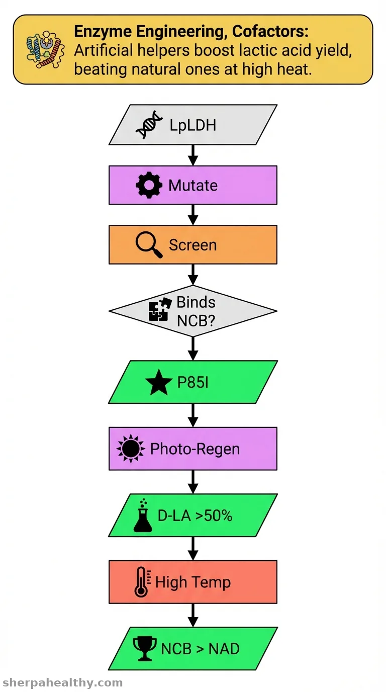 Engineering lactate dehydrogenase from Lactiplantibacillus plantarum for artificial cofactors utilization with photocatalytic regeneration.