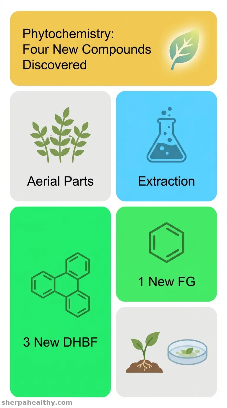 Three New Prenylated Dihydrobenzofurans and a New Flavonoid Glycoside from the Aerial Parts of 