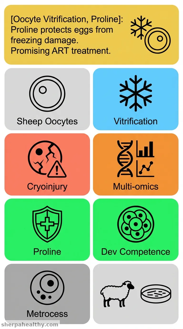 Multi-omics analysis reveals a protective role of endogenous proline in sheep oocyte vitrification and its therapeutic application.