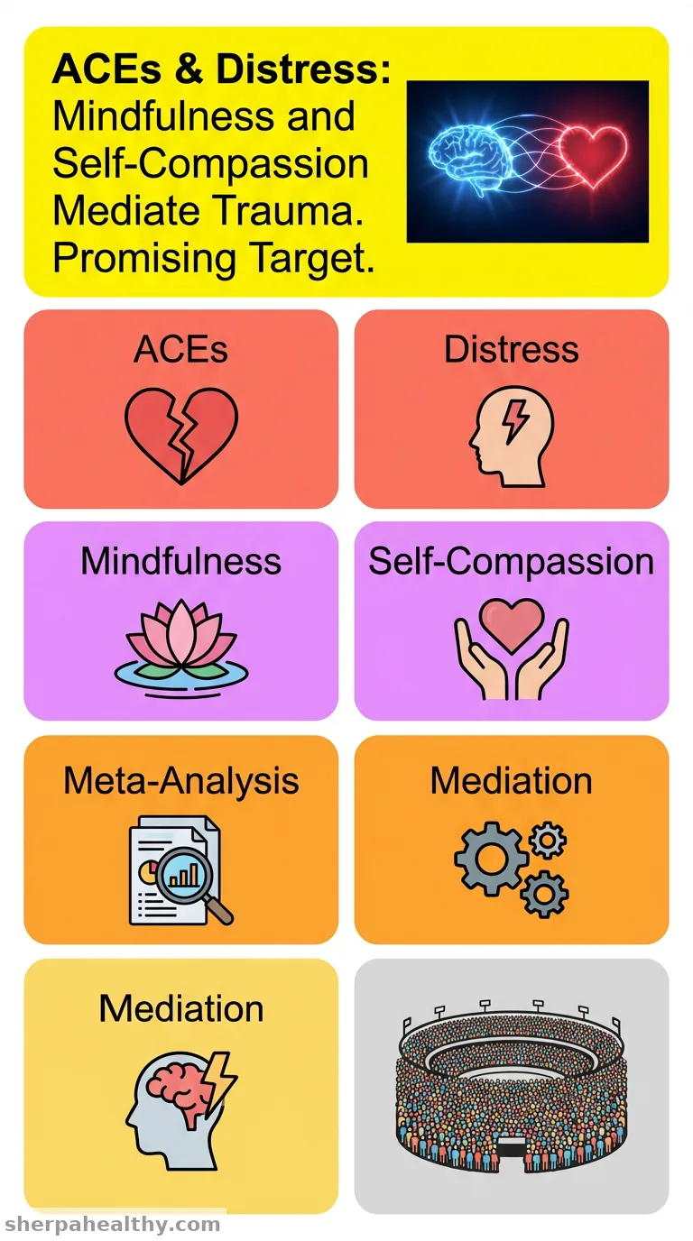 The role of self-compassion and mindfulness in the association between adverse childhood experiences and psychological distress: A meta-analytic mediation analysis.