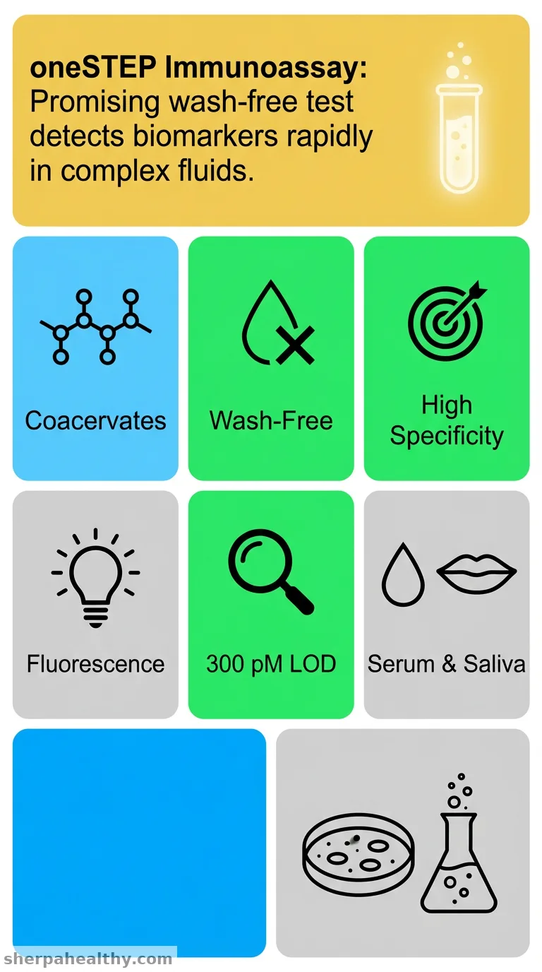 One-Step Immunoassay for Biomarker Quantification in Complex Mixtures Based on Phase-Separated Antifouling Coacervates.