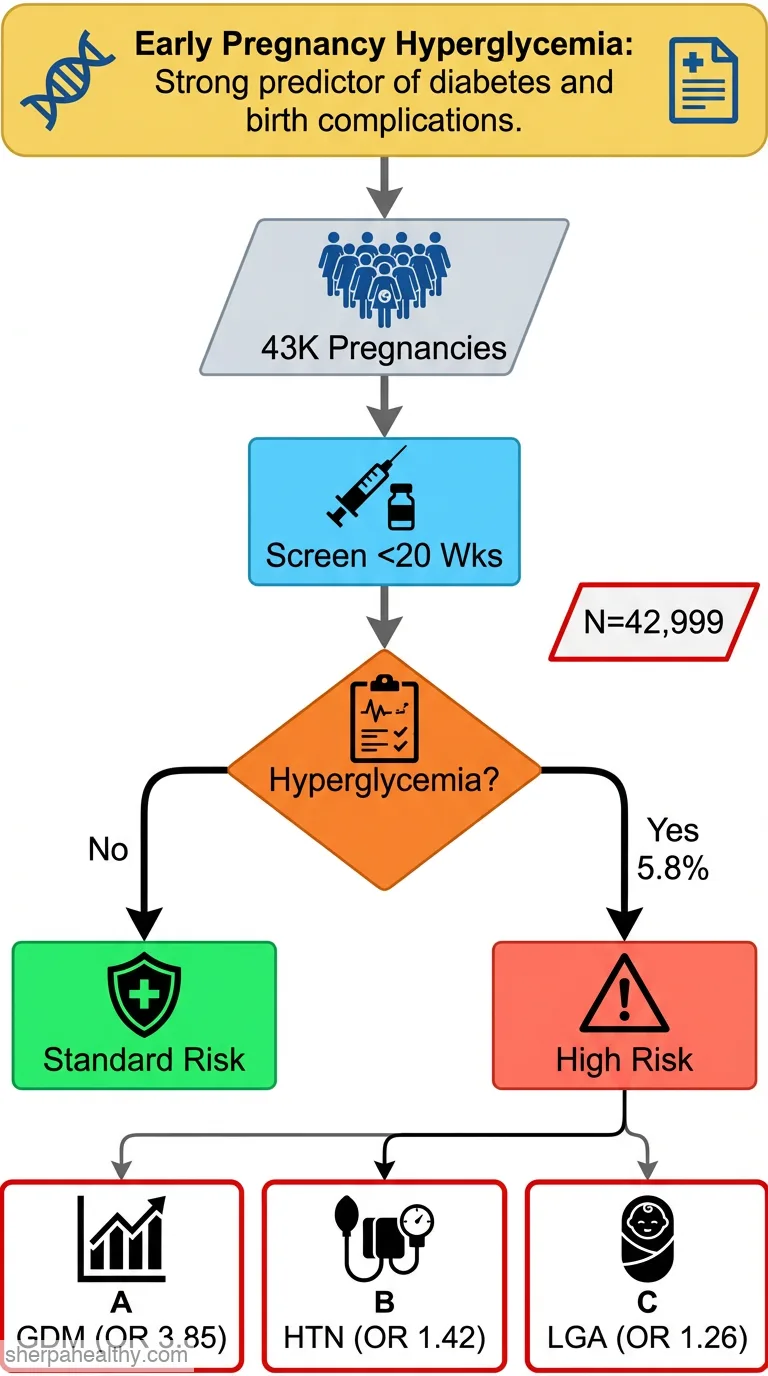 Universal screening for hyperglycemia in early pregnancy and the risk of adverse pregnancy outcomes.
