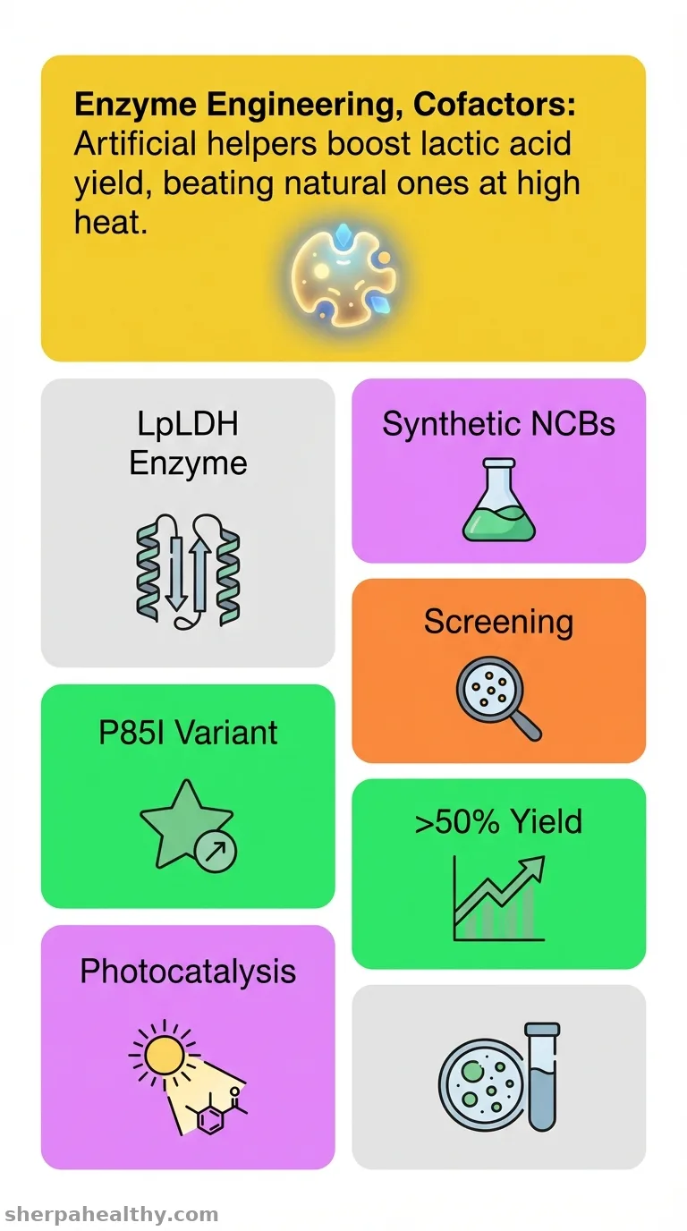 Engineering lactate dehydrogenase from Lactiplantibacillus plantarum for artificial cofactors utilization with photocatalytic regeneration.