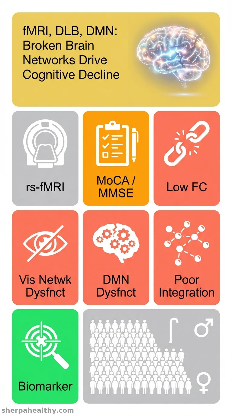 Dysfunctional default mode and visual networks underlie cognitive deficits in dementia with Lewy bodies: a resting-state fMRI study.