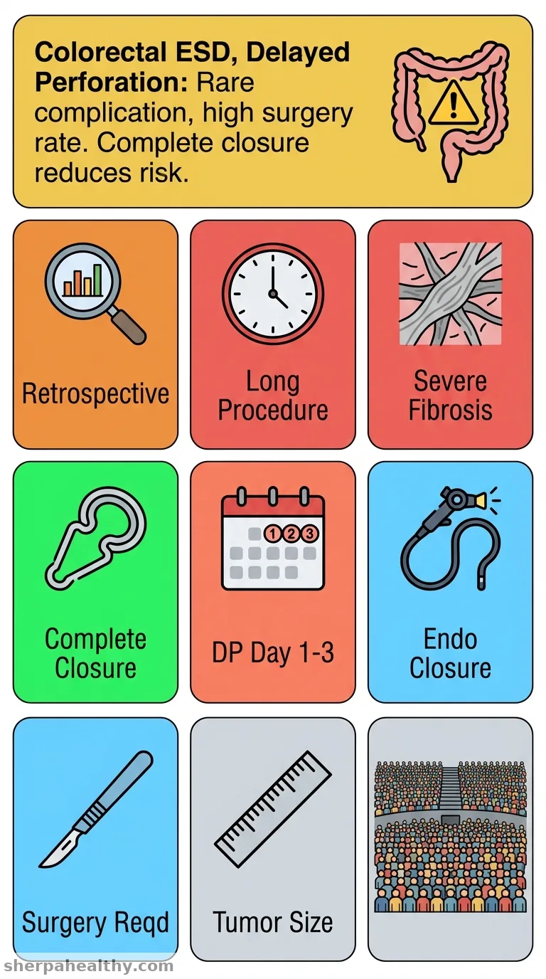 Risk Factors, Clinical Course, and Management of Delayed Perforation After Colorectal Endoscopic Submucosal Dissection: A Large-Scale Multicenter Study.