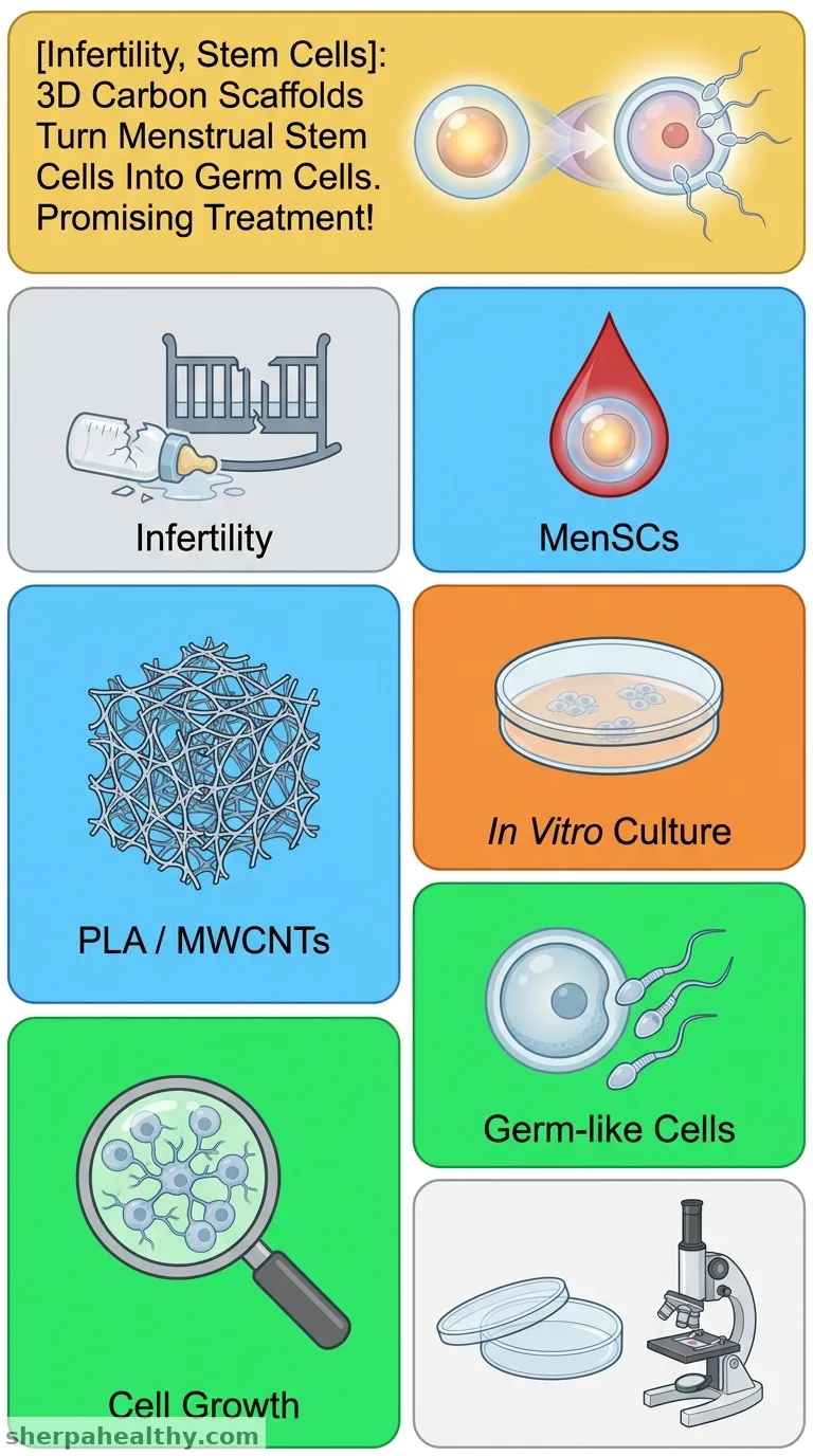 Three-dimensional wet-electrospun poly(lactic acid)/multi-wall carbon nanotubes scaffold induces differentiation of human menstrual blood-derived stem cells into germ-like cells.