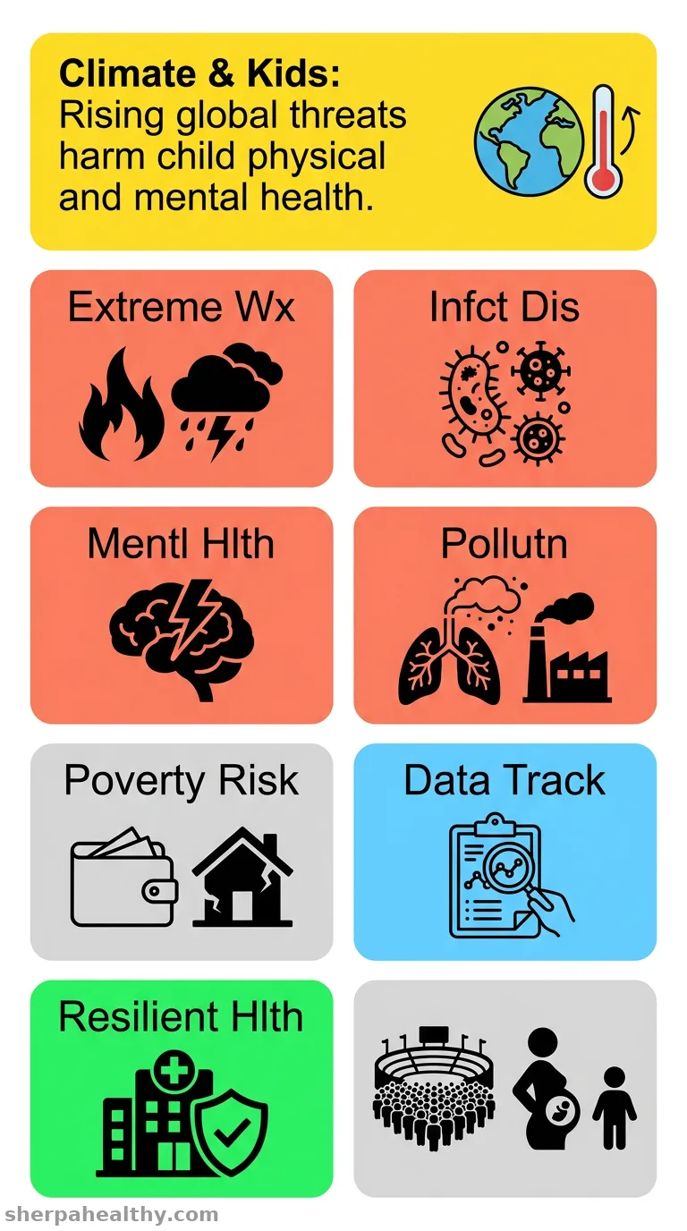 Climate change and child health: The growing burden of climate-related adverse health outcomes.