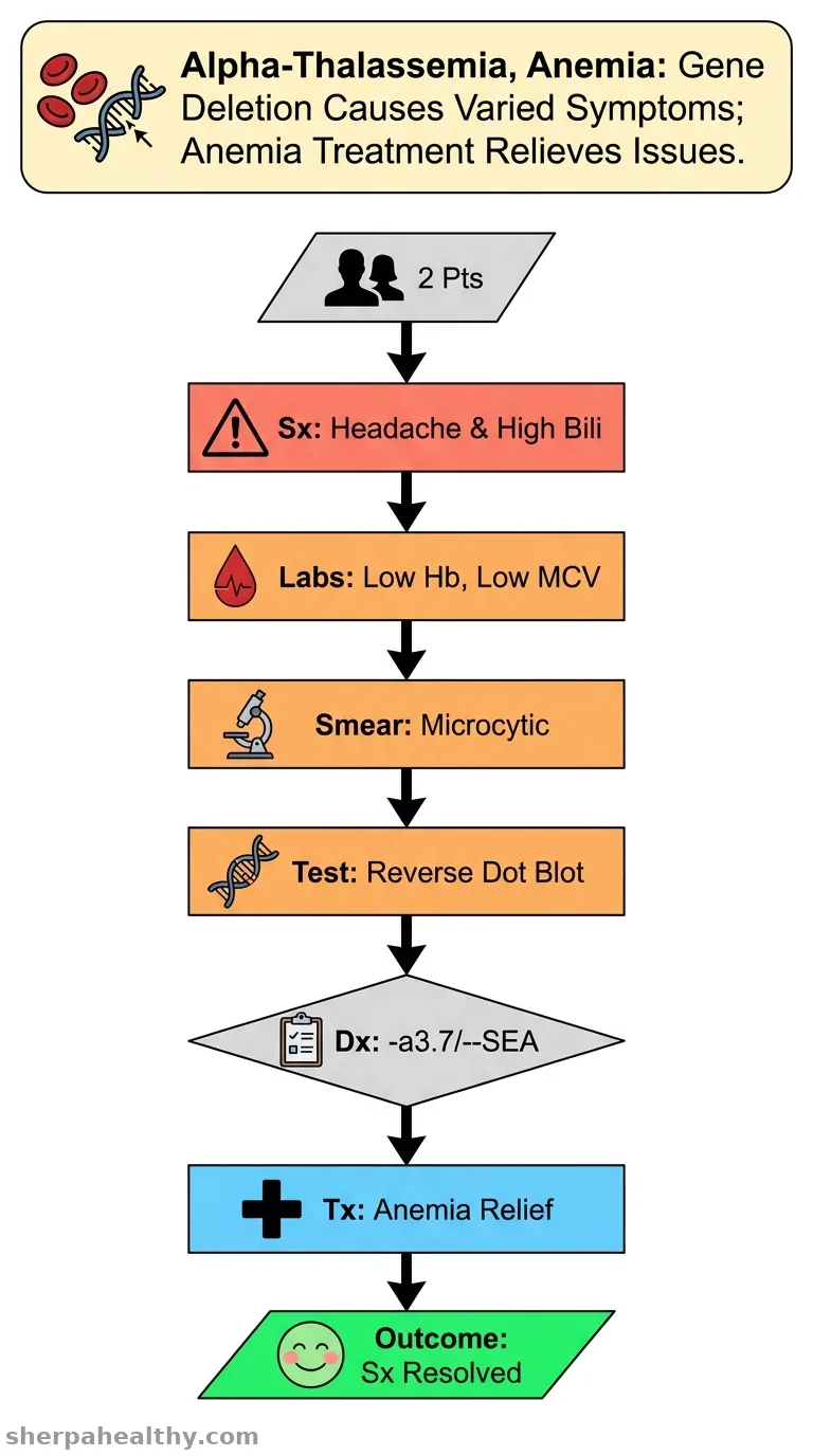 The diagnosis and clinical characterization of -α3.7/--SEA thalassemia patients: two cases report.