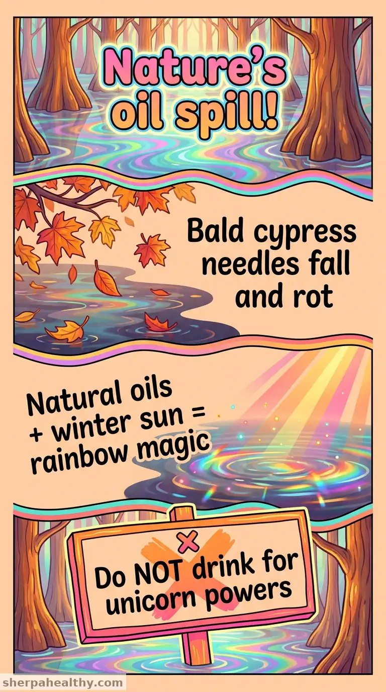 Swamps In The American South Turn Into Shimmering Rainbows When The Light Hits Just Right