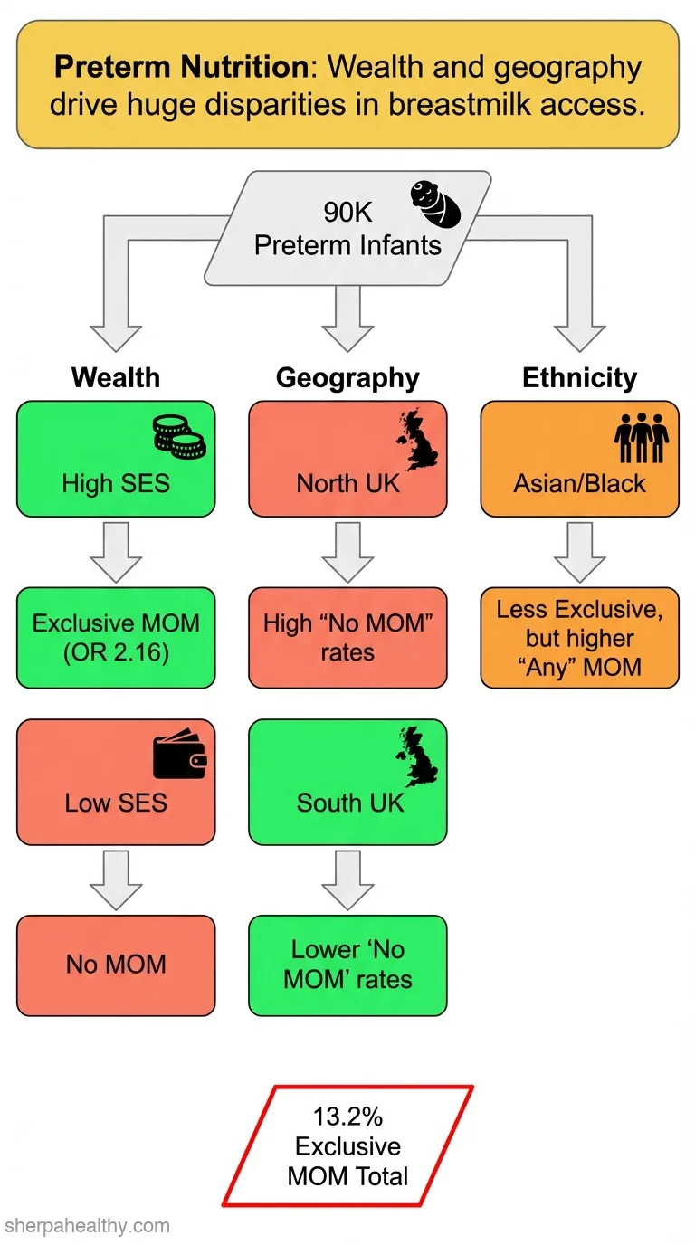 Association between maternal sociodemographic characteristics and exclusive mother's own milk feeding in preterm infants: a cohort study using data from the National Neonatal Research Database.