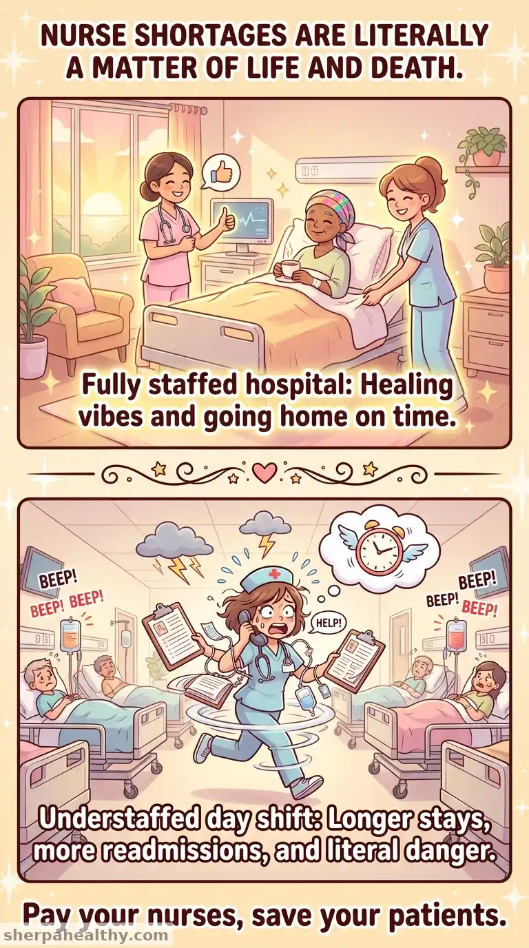 Inadequate nurse staffing has significant impact on in-hospital mortality, readmission