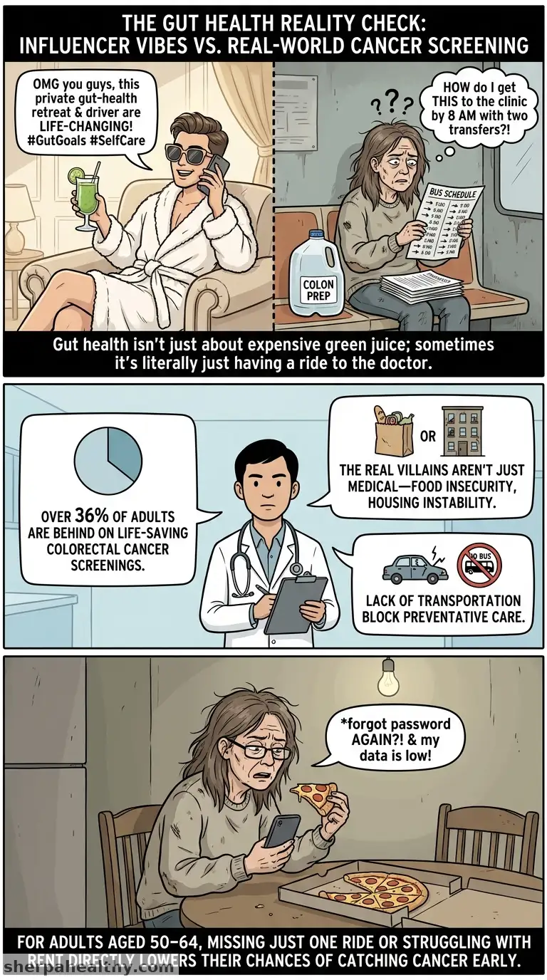 Unmet Health-Related Social Needs Affect CRC Screening Uptake at Ages 50 to 64 Years